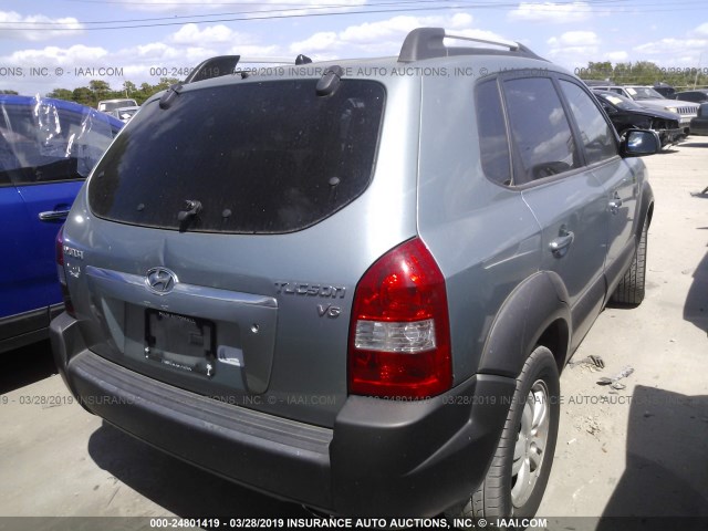 KM8JN12D37U615345 - 2007 HYUNDAI TUCSON SE/LIMITED ლურჯი ფოტო 4
