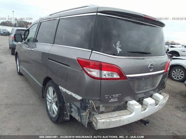 JN8AE2KP1D9069782 - 2013 NISSAN QUEST S/SV/SL/LE GRAY photo 3