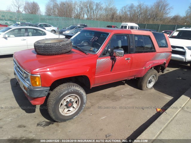 JT3VN66W7J0007913 - 1988 TOYOTA 4RUNNER VN66 SR5 RED photo 2