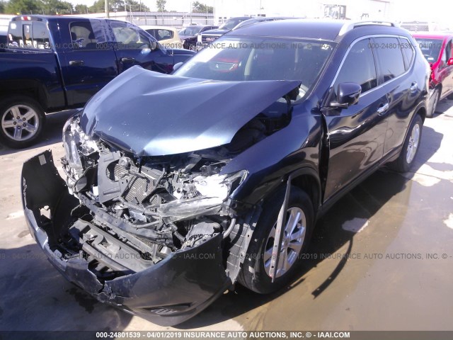 5N1AT2MT4FC920602 - 2015 NISSAN ROGUE S/SL/SV BLUE photo 2