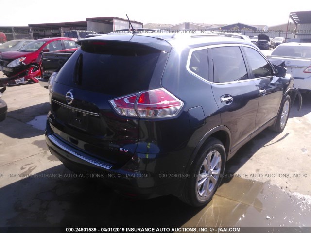 5N1AT2MT4FC920602 - 2015 NISSAN ROGUE S/SL/SV BLUE photo 4