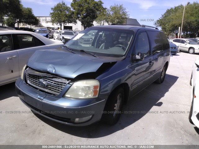 2FMZA52286BA33458 - 2006 FORD FREESTAR SEL BLUE photo 2