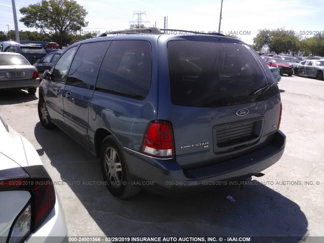 2FMZA52286BA33458 - 2006 FORD FREESTAR SEL BLUE photo 3