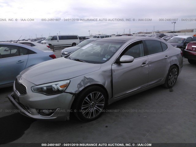 KNALN4D72E5128292 - 2014 KIA CADENZA PREMIUM/LIMITED SILVER photo 2