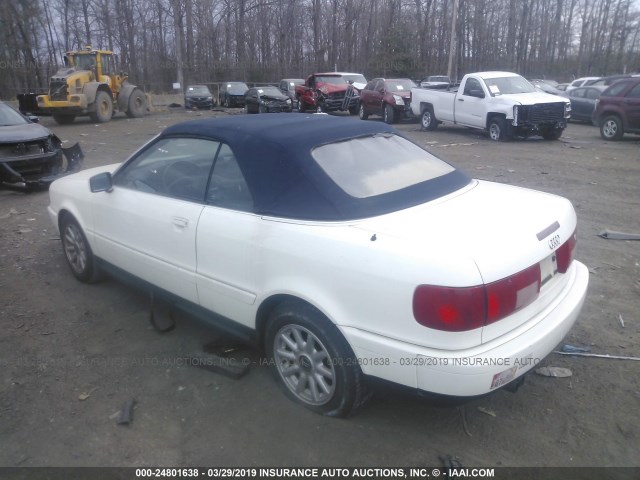 WAUAA88G4WN003445 - 1998 AUDI CABRIOLET WHITE photo 3