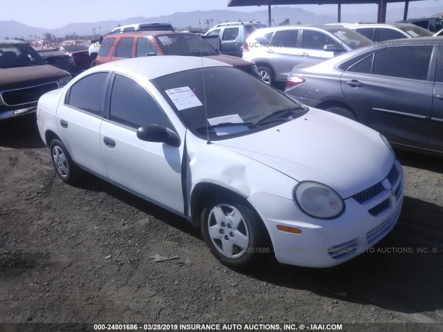 1B3ES26C95D254465 - 2005 DODGE NEON SE WHITE photo 1