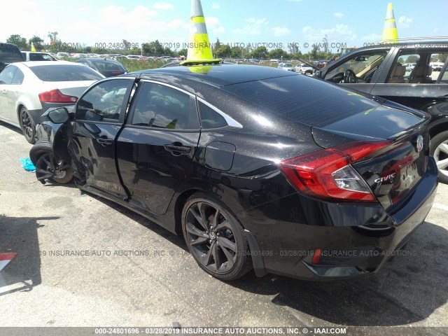 19XFC2F89KE002379 - 2019 HONDA CIVIC SPORT BLACK photo 3