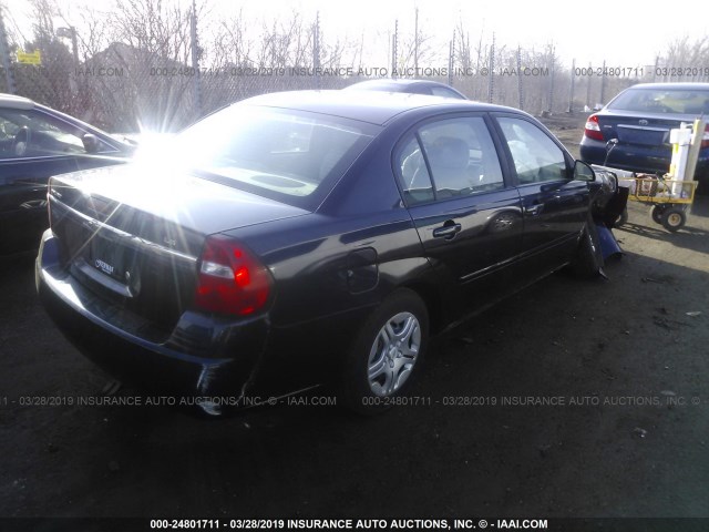 1G1ZS51F66F184022 - 2006 CHEVROLET MALIBU LS Dark Blue photo 4