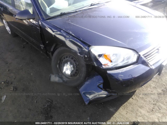 1G1ZS51F66F184022 - 2006 CHEVROLET MALIBU LS Dark Blue photo 6