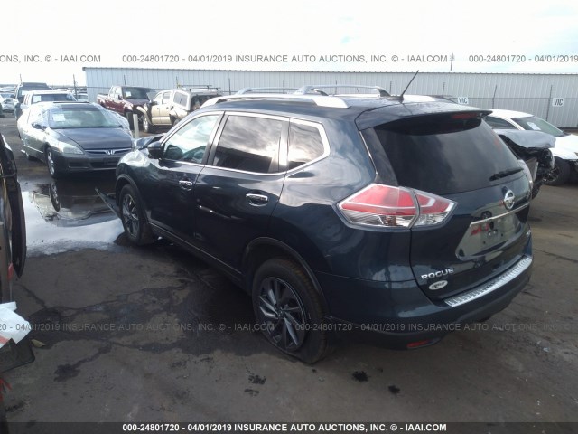 5N1AT2MV0GC806986 - 2016 NISSAN ROGUE S/SL/SV BLUE photo 3