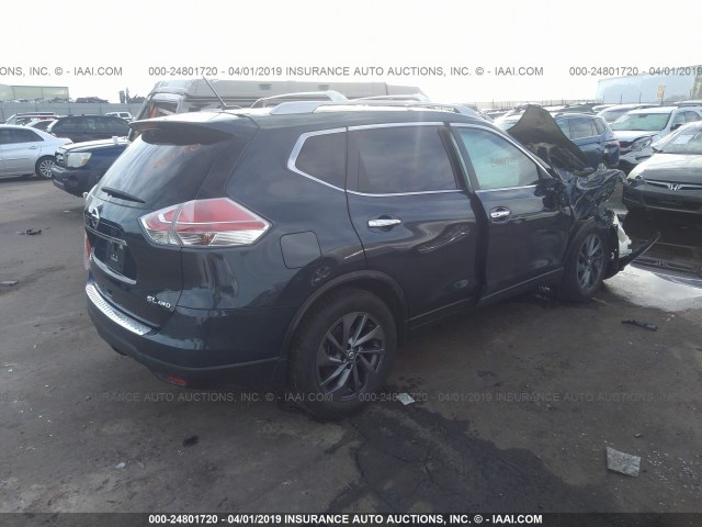 5N1AT2MV0GC806986 - 2016 NISSAN ROGUE S/SL/SV BLUE photo 4