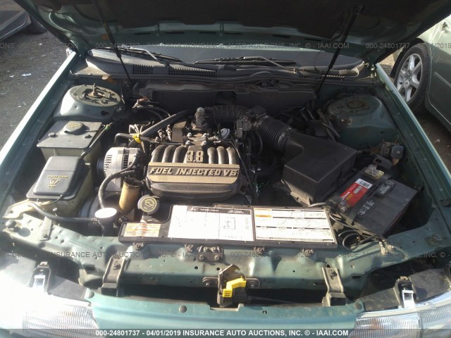 1FACP5245PG267406 - 1993 FORD TAURUS GL GREEN photo 10