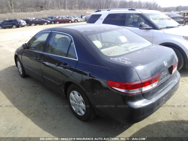 1HGCM56373A073267 - 2003 HONDA ACCORD LX BLACK photo 3