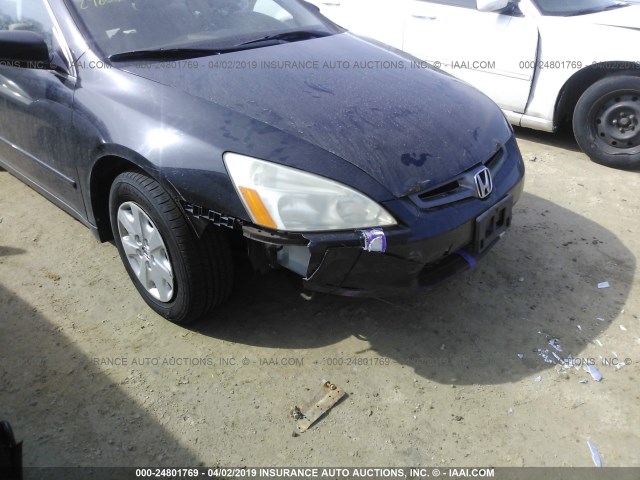 1HGCM56373A073267 - 2003 HONDA ACCORD LX BLACK photo 6