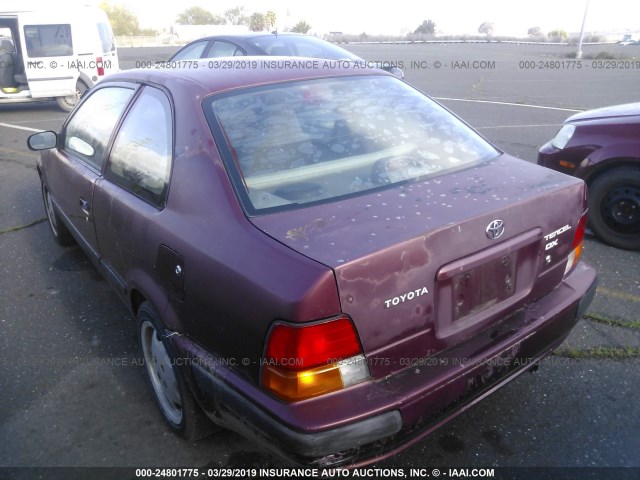 JT2EL56D2S0039964 - 1995 TOYOTA TERCEL DX MAROON photo 3