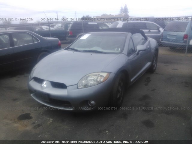 4A3AL35T07E005323 - 2007 MITSUBISHI ECLIPSE SPYDER GT GRAY photo 2