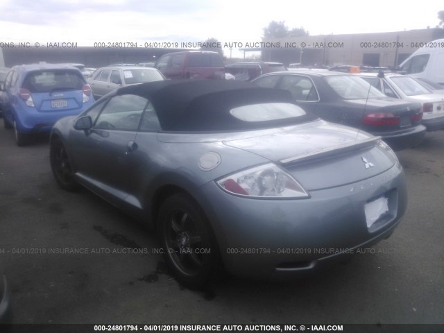 4A3AL35T07E005323 - 2007 MITSUBISHI ECLIPSE SPYDER GT GRAY photo 3