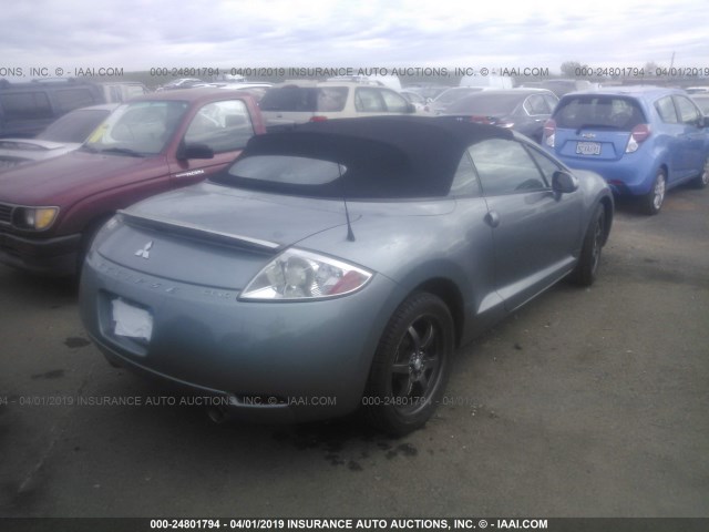 4A3AL35T07E005323 - 2007 MITSUBISHI ECLIPSE SPYDER GT GRAY photo 4