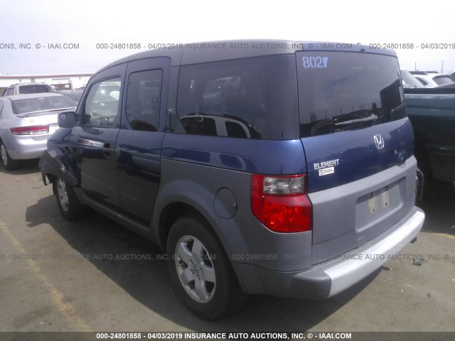 5J6YH28553L013184 - 2003 HONDA ELEMENT EX BLUE photo 3