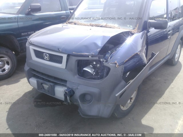 5J6YH28553L013184 - 2003 HONDA ELEMENT EX BLUE photo 6