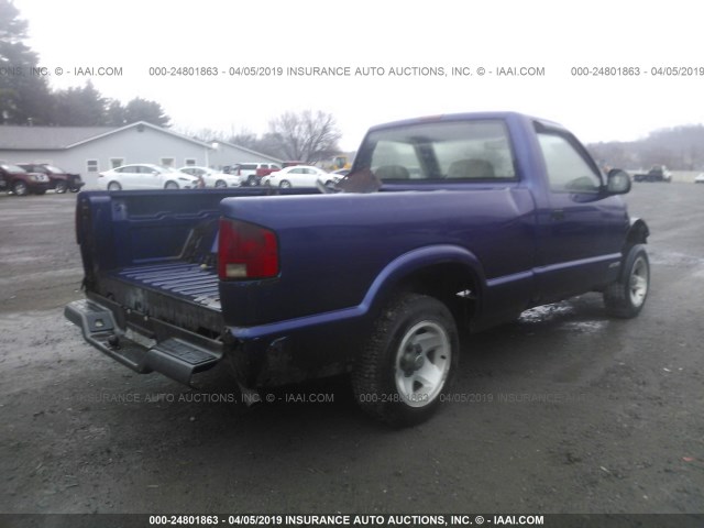 1GCCS1448SK158426 - 1995 CHEVROLET S TRUCK S10 PURPLE photo 4