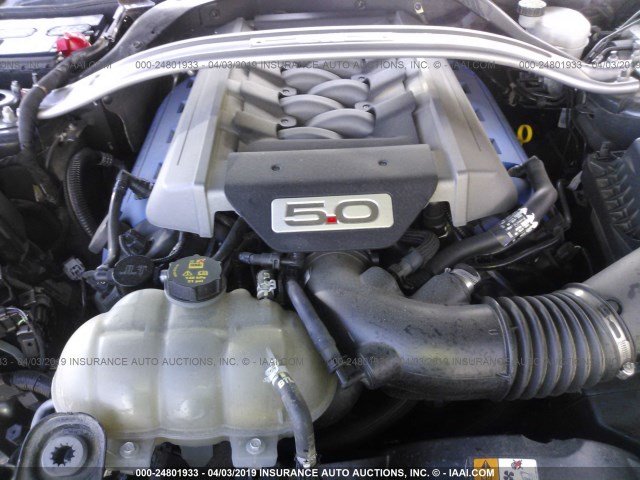 1FA6P8CF7F5365166 - 2015 FORD MUSTANG GT GRAY photo 10