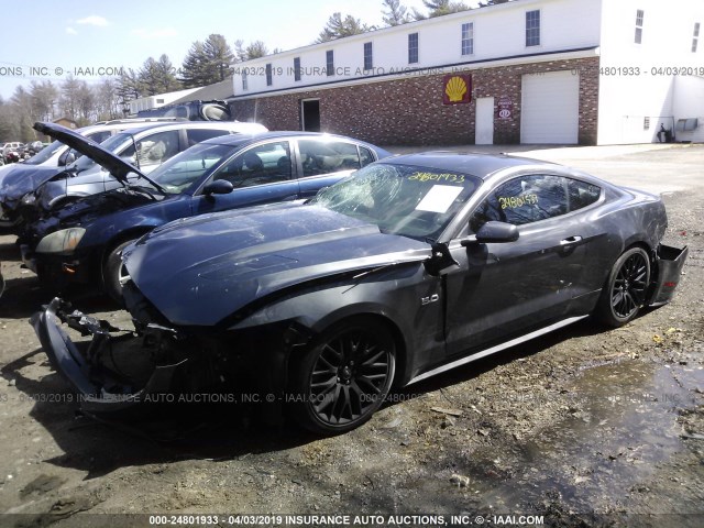 1FA6P8CF7F5365166 - 2015 FORD MUSTANG GT GRAY photo 2