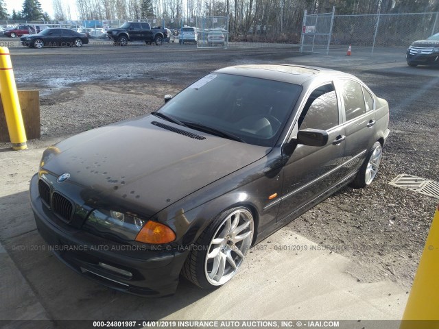 WBAAV53431FJ70091 - 2001 BMW 330 I BLACK photo 2