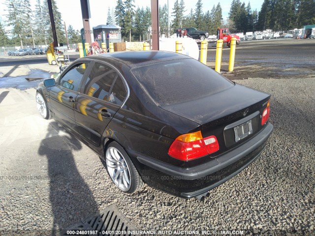 WBAAV53431FJ70091 - 2001 BMW 330 I BLACK photo 3