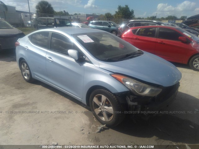 KMHDH4AEXDU502665 - 2013 HYUNDAI ELANTRA GLS/LIMITED Light Blue photo 1