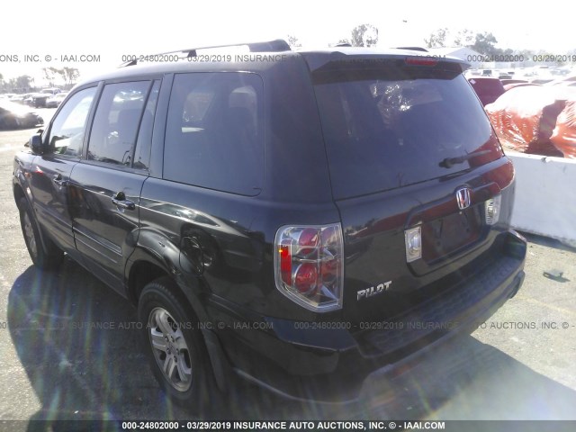 5FNYF28228B006754 - 2008 HONDA PILOT VP BLACK photo 3