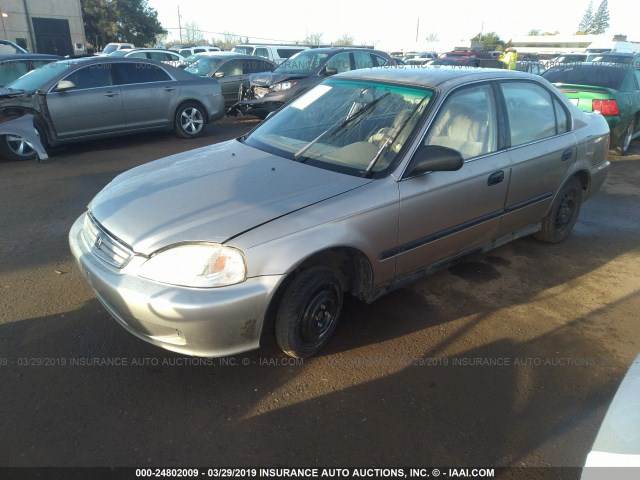 2HGEJ6672YH516282 - 2000 HONDA CIVIC LX Pewter photo 2