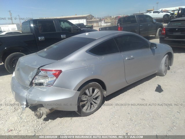 1HGCS12849A014508 - 2009 HONDA ACCORD EXL SILVER photo 4