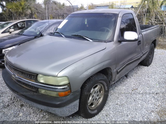 1GCEC14W8XZ210448 - 1999 CHEVROLET SILVERADO C1500 GRAY photo 2