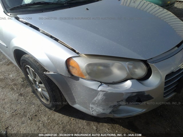 1C3EL66R45N504569 - 2005 CHRYSLER SEBRING LIMITED SILVER photo 6