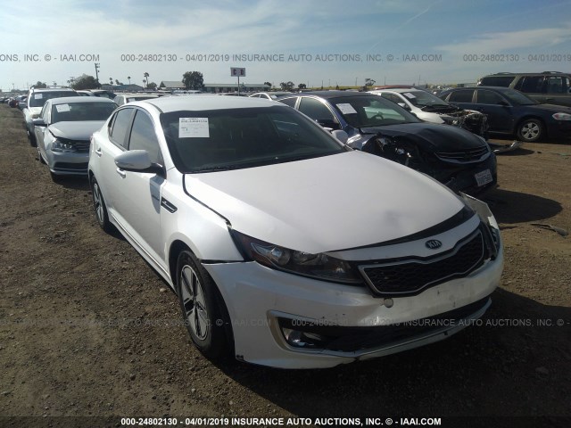 KNAGM4AD3D5053650 - 2013 KIA OPTIMA HYBRID WHITE photo 6