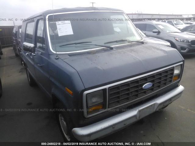 1FTDE14F9DHA44044 - 1983 FORD ECONOLINE E150 VAN Mavi foto 1