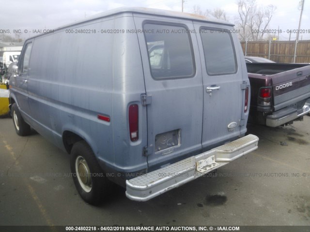 1FTDE14F9DHA44044 - 1983 FORD ECONOLINE E150 VAN Mavi foto 3