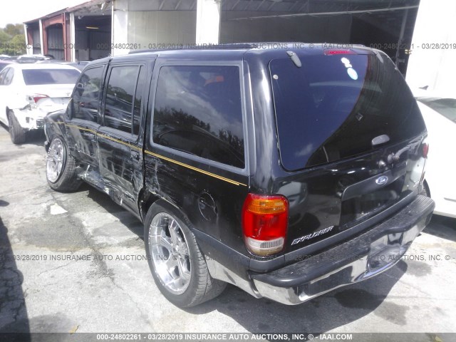 1FMZU63E91ZA23663 - 2001 FORD EXPLORER XLT BLACK photo 3