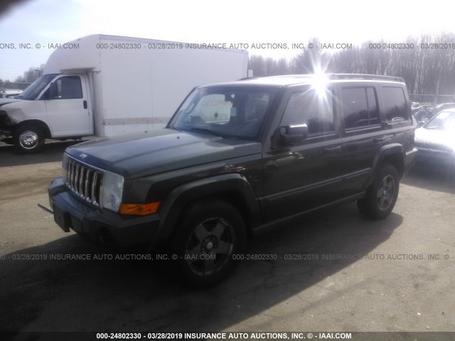 1J8HG48K27C626419 - 2007 JEEP COMMANDER GREEN photo 2