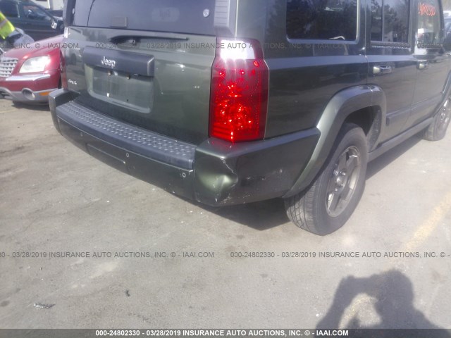 1J8HG48K27C626419 - 2007 JEEP COMMANDER GREEN photo 6