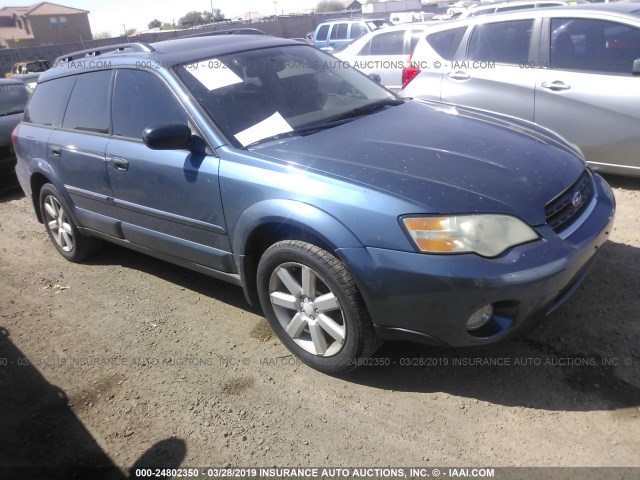 4S4BP61C467341185 - 2006 SUBARU LEGACY OUTBACK 2.5I BLUE photo 1