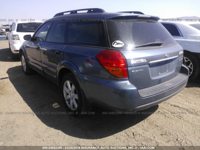 4S4BP61C467341185 - 2006 SUBARU LEGACY OUTBACK 2.5I BLUE photo 3