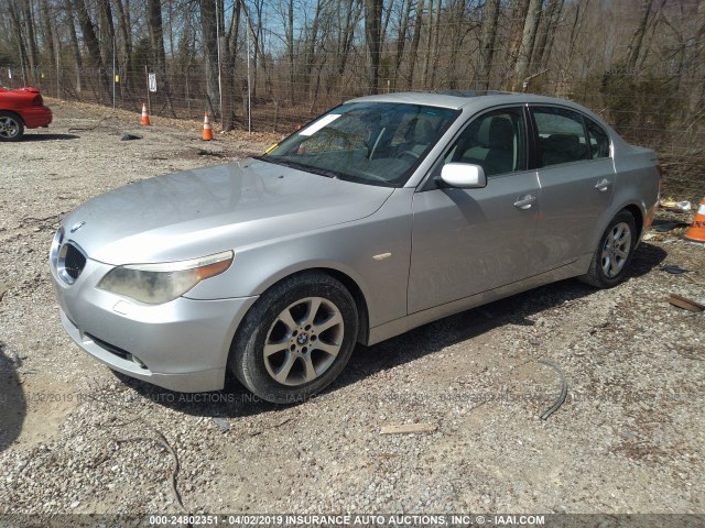 WBANA53514B175758 - 2004 BMW 525 I SILVER photo 2