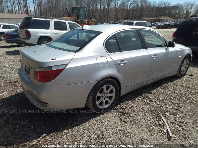 WBANA53514B175758 - 2004 BMW 525 I SILVER photo 4