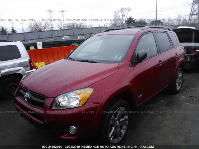 2T3ZF32V29W010358 - 2009 TOYOTA RAV4 SPORT RED photo 2