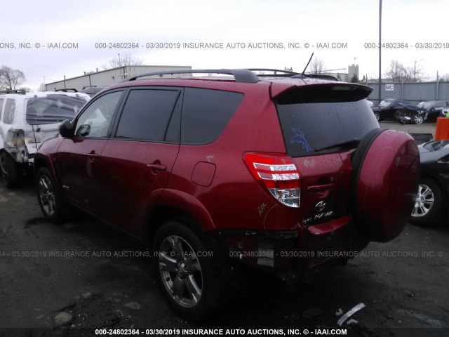 2T3ZF32V29W010358 - 2009 TOYOTA RAV4 SPORT RED photo 3