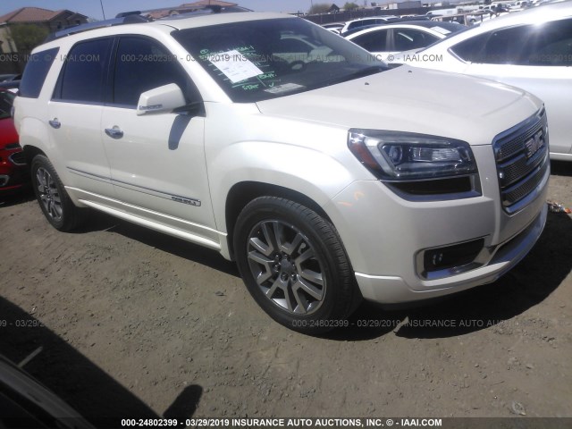 1GKKRTKD0EJ352792 - 2014 GMC ACADIA DENALI WHITE photo 1