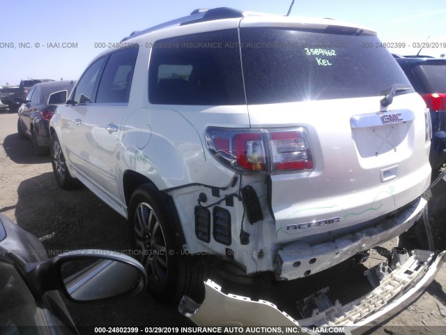 1GKKRTKD0EJ352792 - 2014 GMC ACADIA DENALI WHITE photo 3