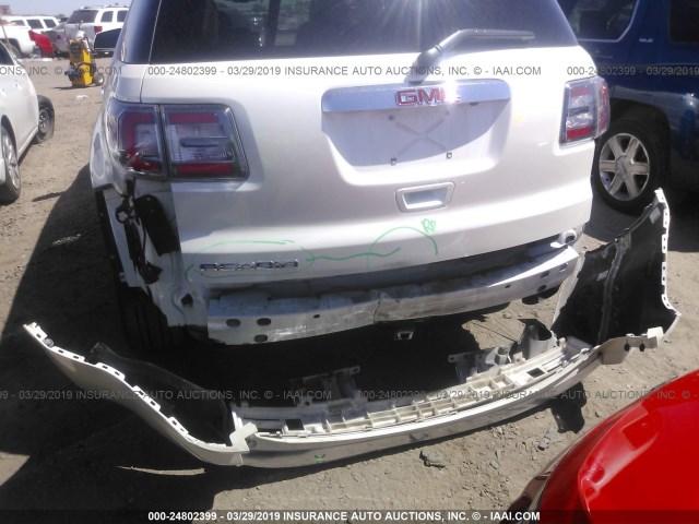 1GKKRTKD0EJ352792 - 2014 GMC ACADIA DENALI WHITE photo 6